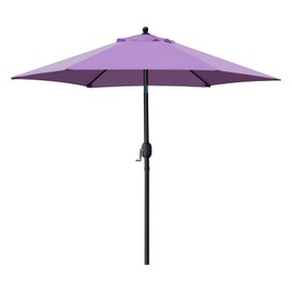Sunnyglade Sunnyglade 7.5' Patio Umbrella Outdoor Table Market Umbrella with Push Button Tilt/Crank, 6 Ribs (Purple)