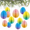 SUNBEAUTY Pack of 12 Easter Eggs Paper Honeycomb Balls 12