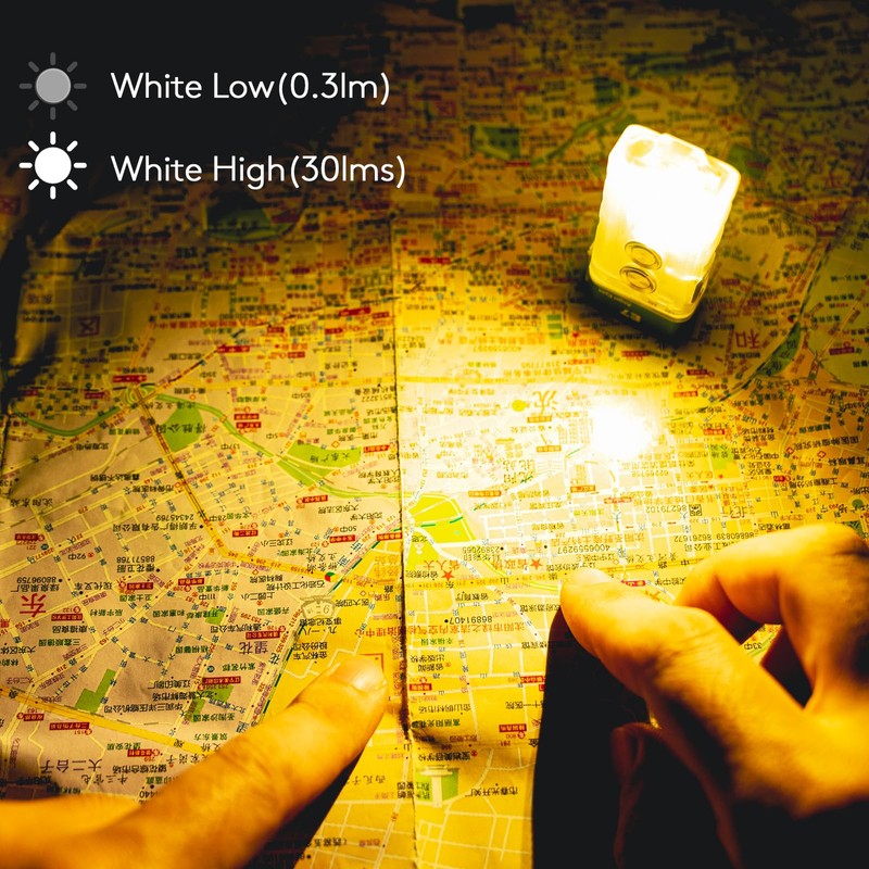 RovyVon E7R Keychain Flashlight, Glow in the Dark Dual Power
