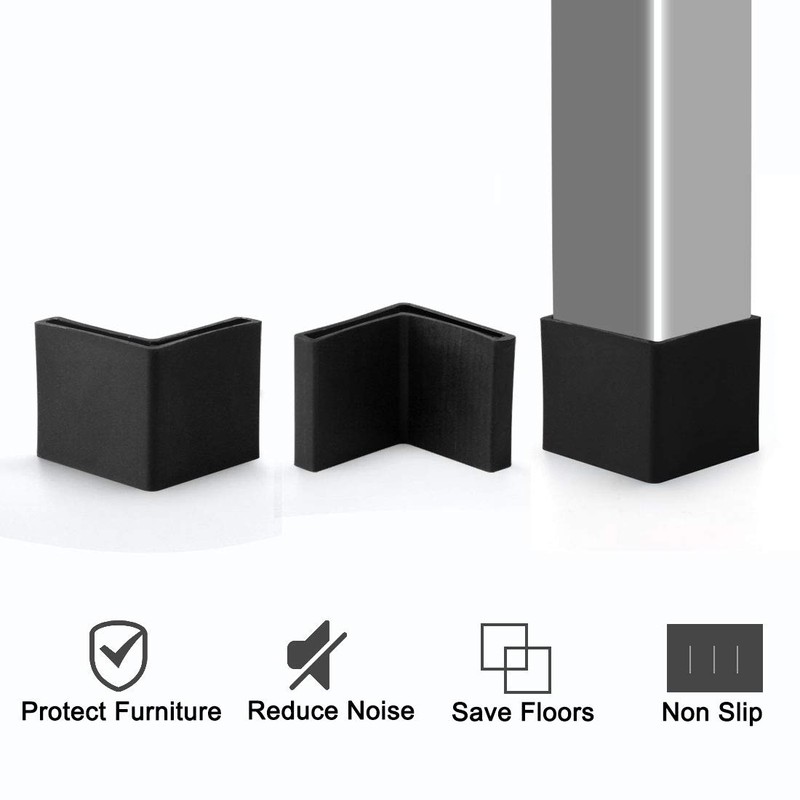 sourcing map 30mm x 30mm Angle Iron Foot Pads L