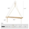 Mkono Artificial Ivy Macrame Hanging Shelves with Lights Set of