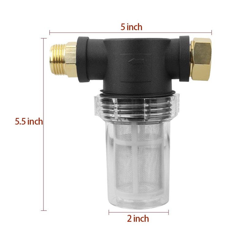 Sooprinse Garden Hose Inlet Filter for High Pressure Washer, Sediment
