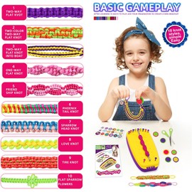Jovicos Friendship Bracelet Making Kit, Arts and Crafts for Kids Ages 6-12, DIY Bracelet Making for Kids Creative Gifts, Girls Toys 6 7 8 9 10 11 12, Kids Travel Activity Set Birthday Gifts