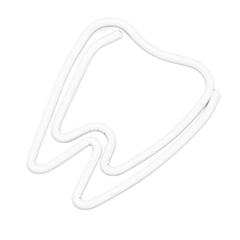 Paper Clips, 100 Pieces Tooth Shaped Paper Clips, Memo Note
