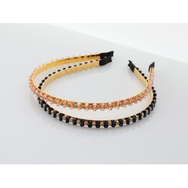 (2 types) Cubic Rail Headband Slim Hairband Color / (2종) 큐빅 레일 머리띠 슬림 헤어밴드 컬러