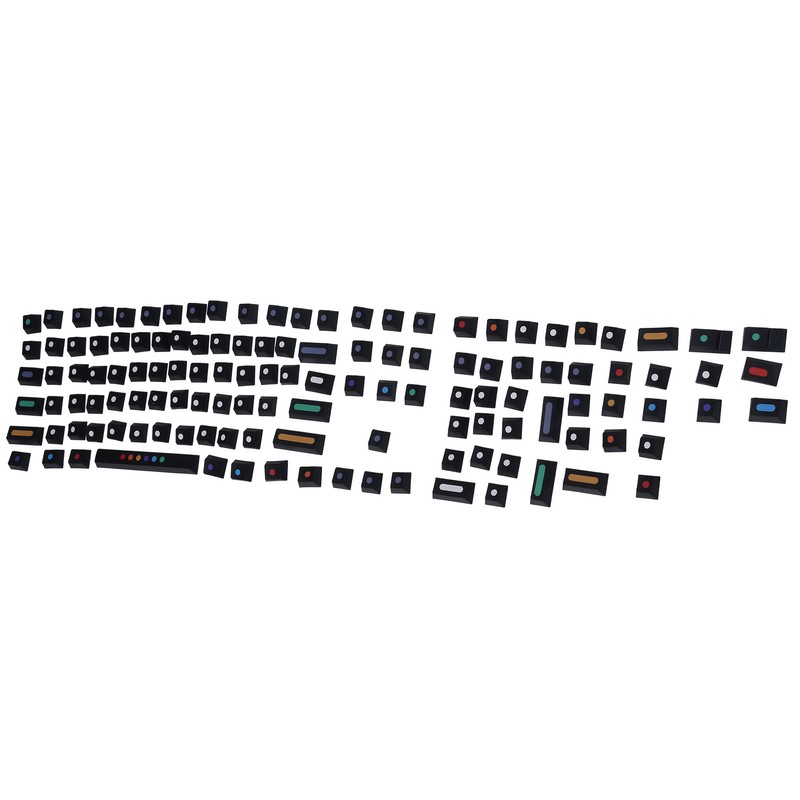 Dot Keycap Dye Sublimation Mechanical Keyboard Compatible with 61/64/68/87/96/104/108Black
