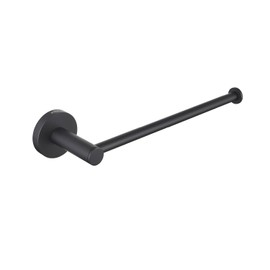 KIBI Circular 10 inch Hand Towel Bar Bathroom Towel Holder Solid Brass Wall Mounted Modern Bathroom Towel Bar (Matte Black) (KBA1403)