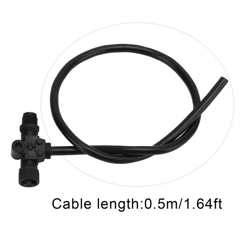for NMEA2000 T Connector Cable IP67 Waterproof 0.5m Long 5Pin