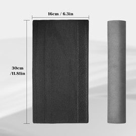 VKGUG 2 Pack Universal Car Seat Belt Pads Cover Soft Seatbelt Cover for Shoulder Pad Neck Cushion Protector Safety Strap Cover for Auto SUV Truck Airplane Gray (11.8in)