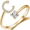 Initial Letter Ring for Women Girls Gold Stackable Alphabet Rings