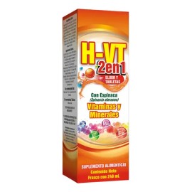 H-VT multivitamínico y minerales suplemento alimenticio en jarabe y cápsulas Natutech