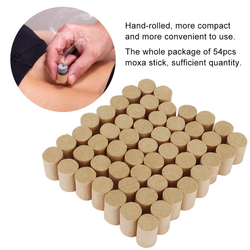 54pcs Five Years Moxa Stick Chinese Traditional Moxibustion Roll Health