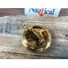 Brass Sundial Compass w/ Push Button & Hinged Lid, Pocket