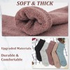 Loritta 5 Pairs Womens Wool Socks Thermal Thick Socks Casual