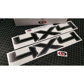 UNDERGROUND DESIGNS 4X4 Fender Decals F150 F250 F350 Powerstroke Tailgate Stickers 15" Select Color (Matte Blackout, 2.6" x 15.0")