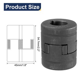 uxcell 7/8" to 1" L075 Flexible 3-Piece L-Jaw Coupling Coupler Set & Buna-N NBR Rubber Spider for Log Splitter Hybrid Equipment