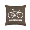 Bike Meditation App Throw Pillow