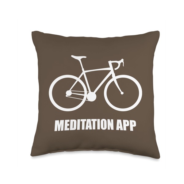 Bike Meditation App Throw Pillow
