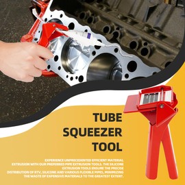 TENGBASE Tube Extrusion Tool - 2.5" Industrial Size Dispenser, Efficient and Easy Control Silicone Extrusion Tool for RTV Tube, Maximize The Utilization of Pipeline Materials, Red
