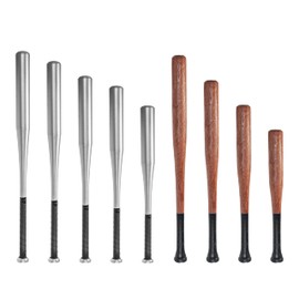 Onpira Baseball Bat Made of Aluminium and Wood in 8 Lengths and 2 Materials from 54-86 cm to Choose From (Wood, 84)