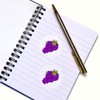 24 x 40mm Round 'Purple Grapes' Stickers (SK00046213)