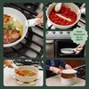 Pinnacle Cookery 15-Piece White Granite Nonstick Cookware Set – Detachable