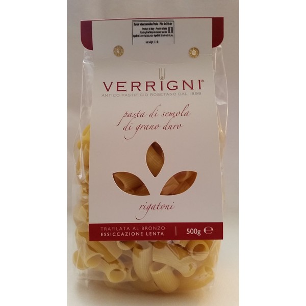Rigatoni Durum Wheat Pasta By Verrigni