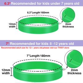 THXIY - 55 pulseras de silicona para niños y adolescentes, pulseras elásticas de silicona en blanco para niños, pulseras elásticas de goma, bandas de muñeca a granel para fiestas y maestros