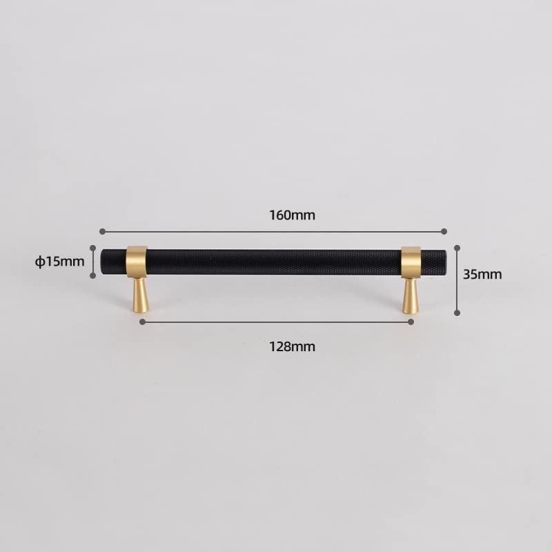 BWRMHME Set of 2 Solid Brass Cabinet Pulls 6.3 Inch