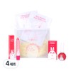 Recipe box children's travel simple makeup set, portable pouch + 2 children's mask packs + lip crayon + nail polish glossy pearl red, 4 sets / 레시피박스 어린이 여행용 심플 메이크업 세트, 휴대용 파우치 + 어린이 마스크팩 2p + 립크레용 + 매니큐어 글로시펄 레드, 4세트