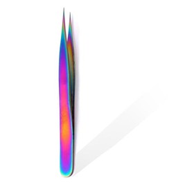 PRECISE CANADA: STAINLESS STEEL JEWELER STYLE TWEEZERS #3 MULTI TITANIUM RAINBOW COLOR FINE POINT