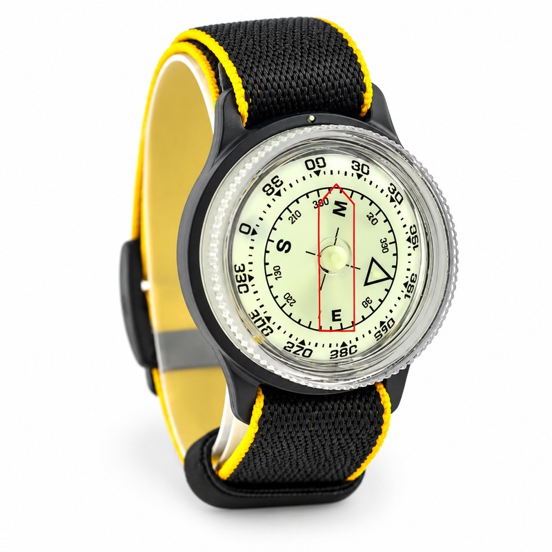 Magnetic Wrist Compass for Hiking & Outdoor Navigation – 39mm