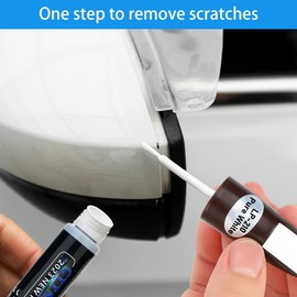 White Touch Up Paint for Cars, Two-In-One Car Paint Scratch Repair Pen, Quick & Easy Solution to Repair Minor Automotive Scratches 0.4 fl oz.
