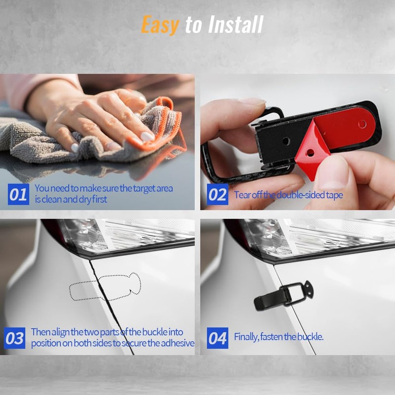 RGOAANC 4PCS Car Bumper Clip Hasp, Bumper Holder Clips, Durable