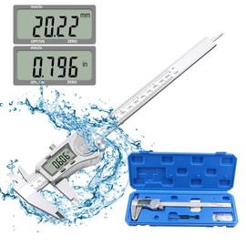 Measuring Digital Caliper Stainless Steel Digital Caliper External Diameter / Inner Diameter / Step / Depth Measurement LCD Display Measuring Tool (7.9 inches (200 mm)