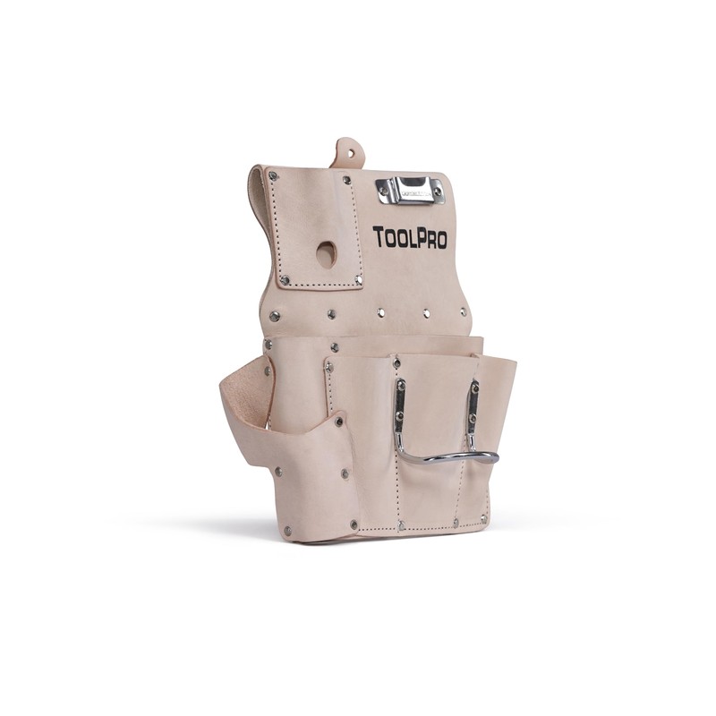 ToolPro 8 Pocket Top Grain Leather Drywall Pouch - Right