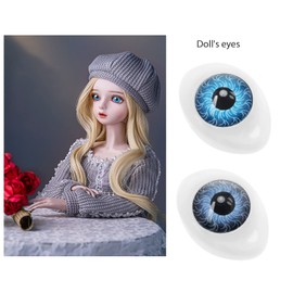 Micro Traders 16Pcs Oval Flat Hollow Plastic Eyes Colourful Toy Eyes Puppet Doll Bear Craft Eyes Toys Decorative Accessories for DIY Making Big Size