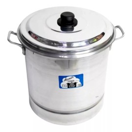 Vaporera 34cm Capacidad 30 Litros Aluminio Tamales