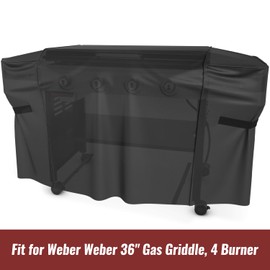 NUPICK Cover for Weber 36" Gas Griddle, 600D Heavy Duty Cover for Weber 4 Burner Griddle, Waterproof and All Weather Protection
