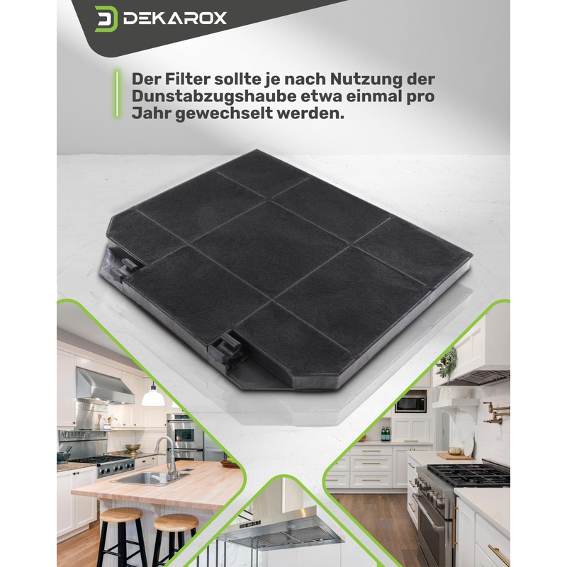 DEKAROX Activated Carbon Filter 266 x 21 x 235 mm