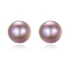 VIKI LYNN Pearl Earrings for Women 7-8mm Purple Freshwater Cultured