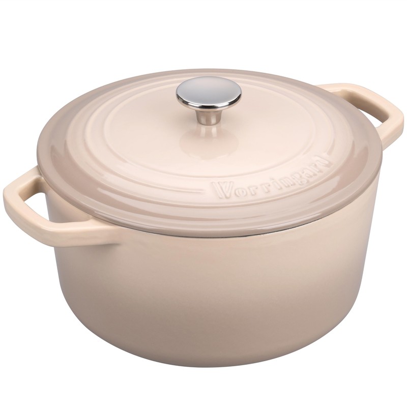 VORRINGARD Enameled Cast Iron Dutch Oven Pot with Lid, for
