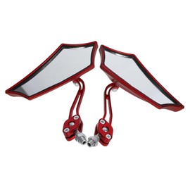 BUGUUYO 1set Motorcycle Rearview Mirrors High Definition Safety Mirrors for Motorcycles Electric and Scooters Easy Installation Compatibility and Glare Reduction for Enhanced Visibility