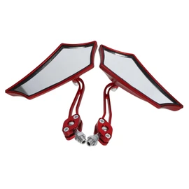 BUGUUYO 1set Motorcycle Rearview Mirrors High Definition Safety Mirrors for Motorcycles Electric and Scooters Easy Installation Compatibility and Glare Reduction for Enhanced Visibility