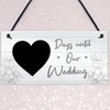 RED OCEAN Wedding Countdown Chalkboard Hanging Decor Sign Novelty Engagement
