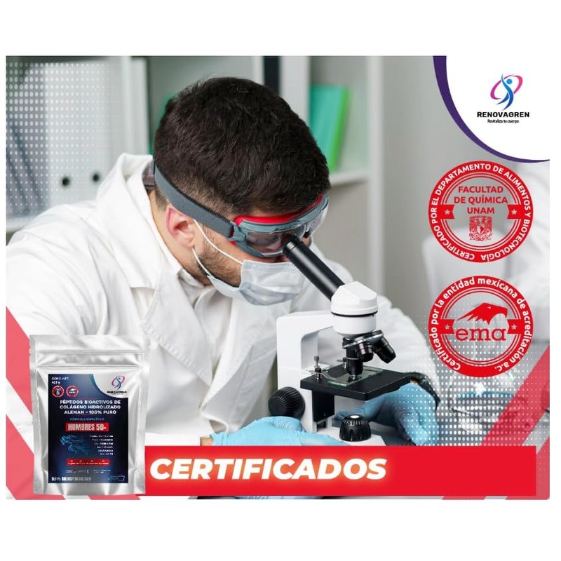Péptidos Colágeno Hidrolizado Hombre Años 420g Fórmula Alemana Antienvejecimiento 100