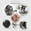 KZZENKI Black Earrings for Men and Women, Hypoallergenic Stainless Steel