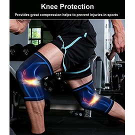 Rodilleras para el dolor de rodilla, paquete de 2 rodilleras, rodilleras, rodilleras de compresión para levantamiento de pesas, rodilleras de soporte