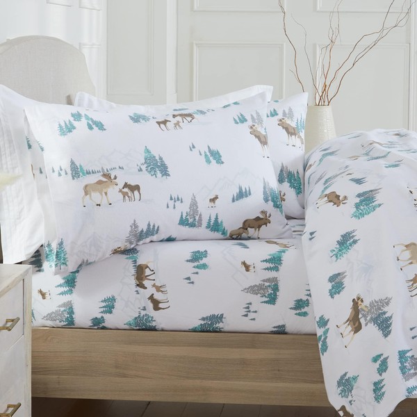 Market & Place 100% Turkish Cotton Flannel Sheet Set |