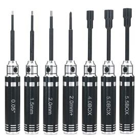 KingVal 7PCS Hex Screwdrivers Nut Socket Driver RC Repair Tool Kit Screw Driver Compatible with TRX4M SCX24 FCX24 1/18 1/24 RC Mini Crawler Car